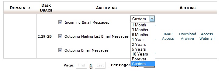 تنظیم زمان آرشیو نمودن ایمیلها