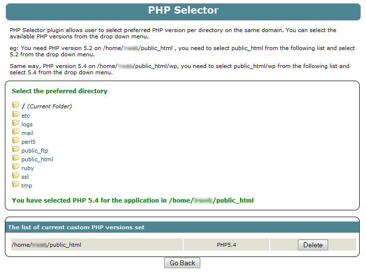 تغییر ورژن PHP در اسکریپت ntPHPSelector سی پنل