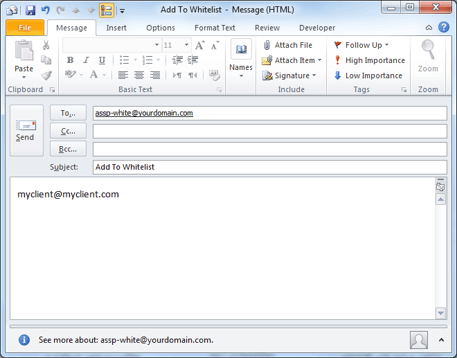 (Block, Spam, White) ایمیل در آنتی اسپم (ASSP)